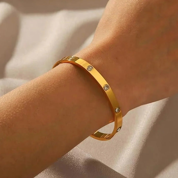 Signature Slim Armreif - mit Steinen